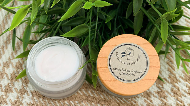 Rock Salt and driftwood hand lotion