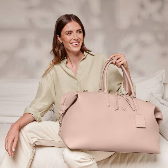 Oxford weekend Holdall in Dusty pink