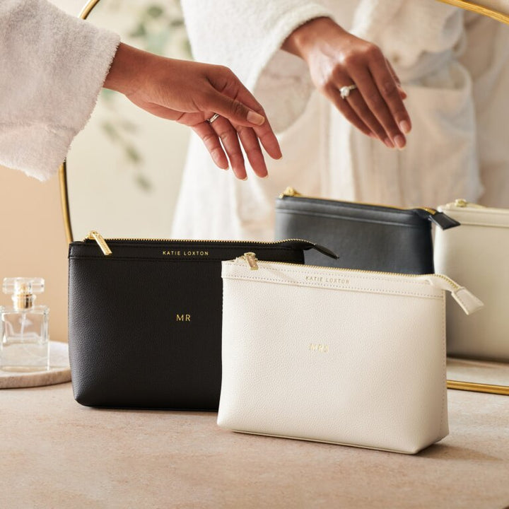 Mr and Mrs wash bags
