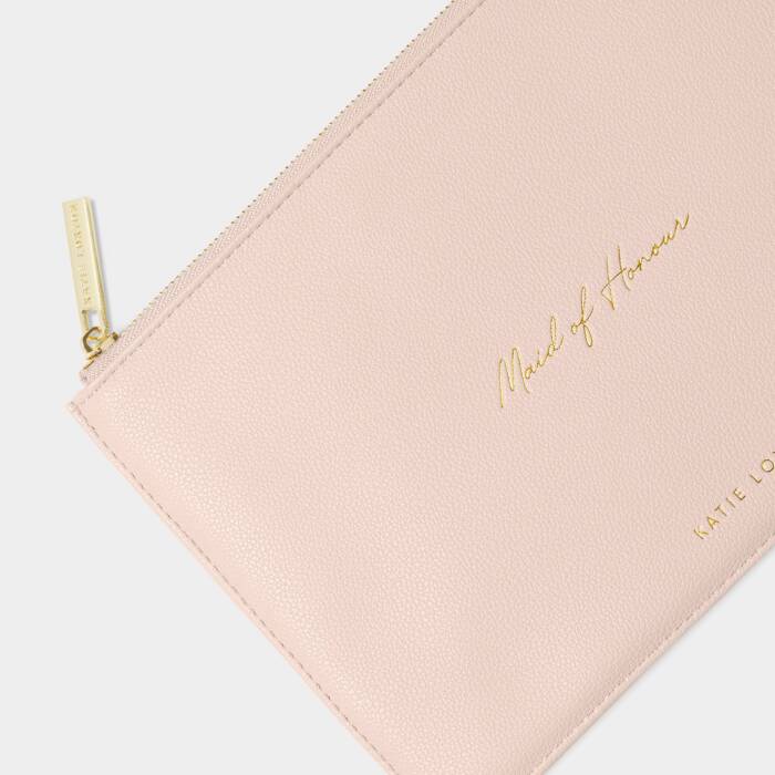 Bridal sentiment pouch maid of honour
