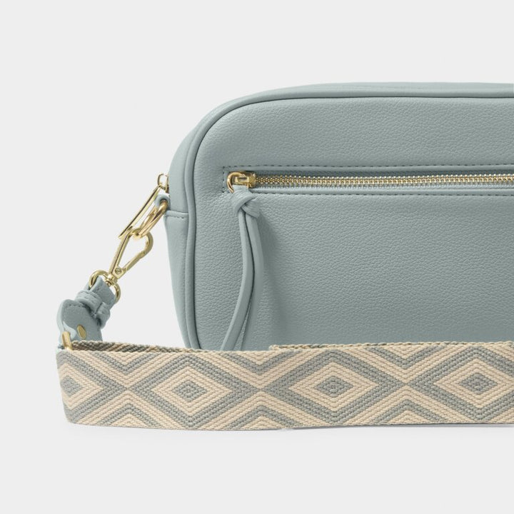 Hallie cross body bag medium in Duck egg blue