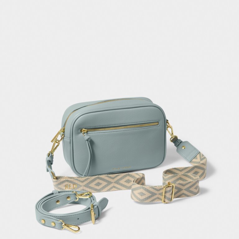 Hallie cross body bag medium in Duck egg blue