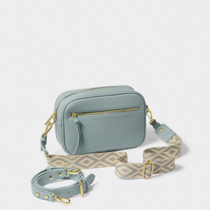 Hallie cross body bag medium in Duck egg blue