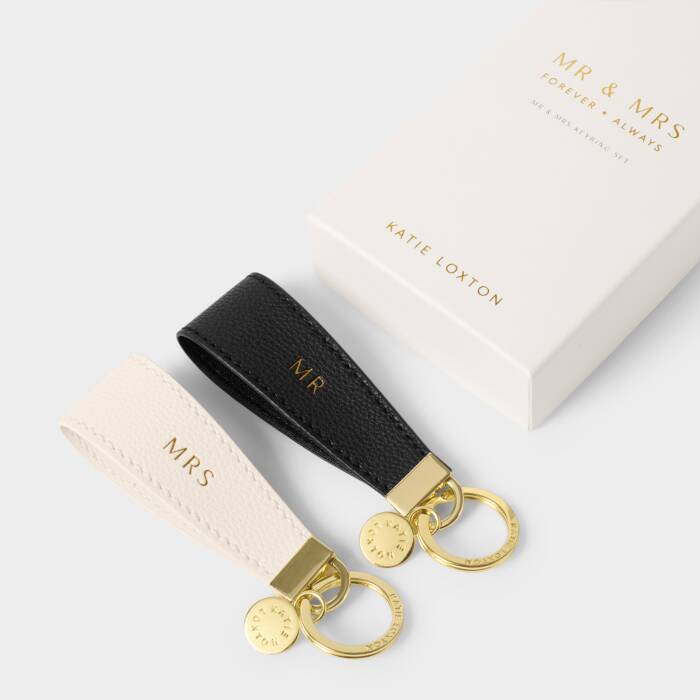 Mr and Mrs boxed keyring