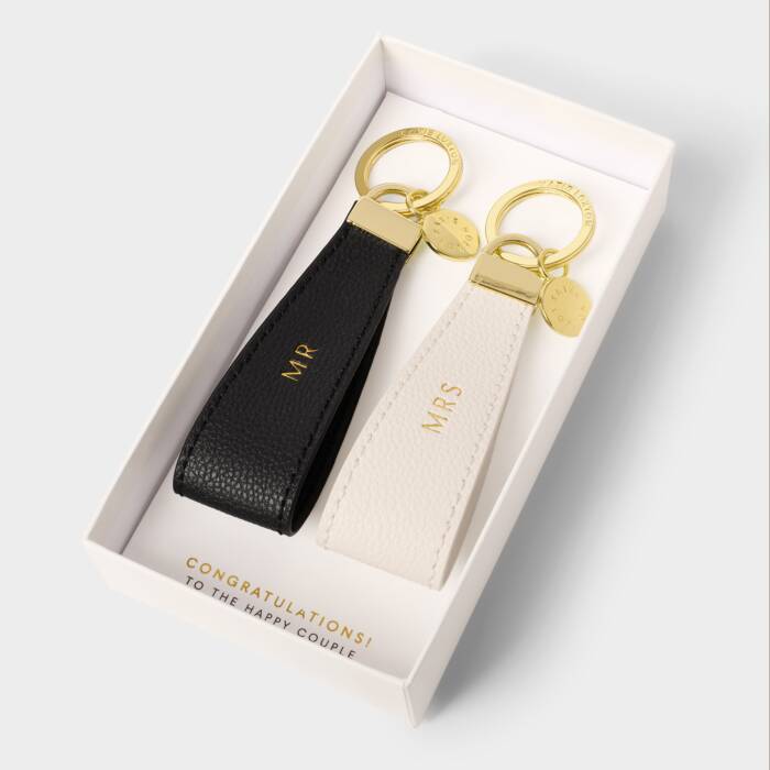 Mr and Mrs boxed keyring