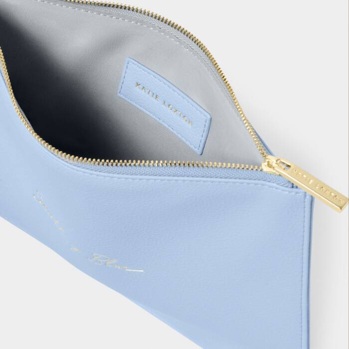 Bridal sentiment pouch something blue