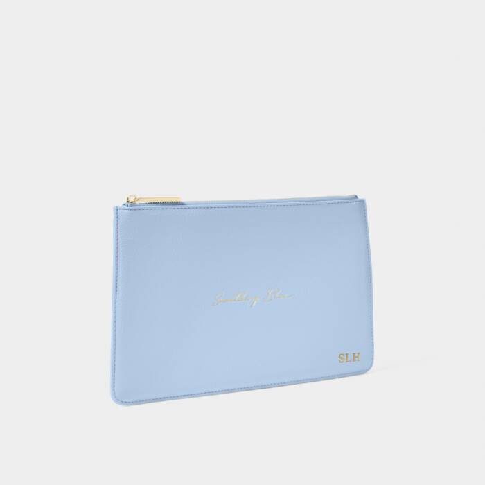 Bridal sentiment pouch something blue