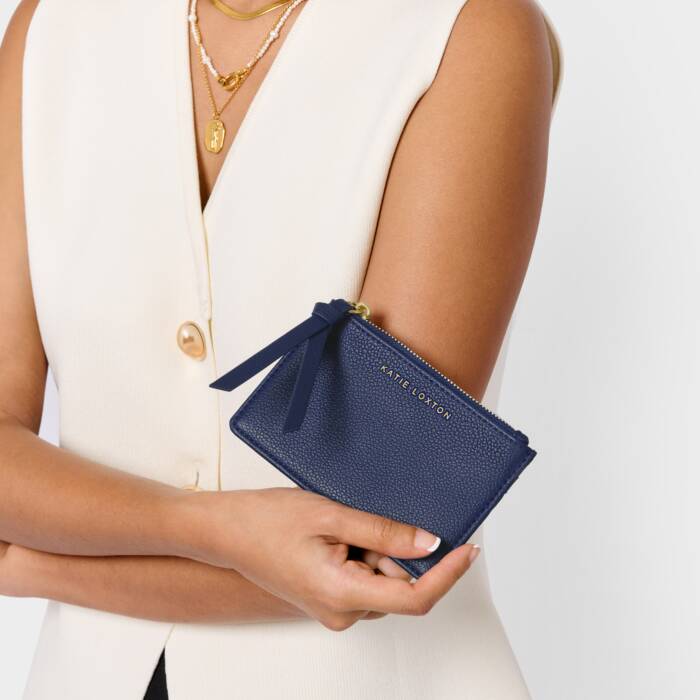 Midnight blue Hallie Coin and card holder