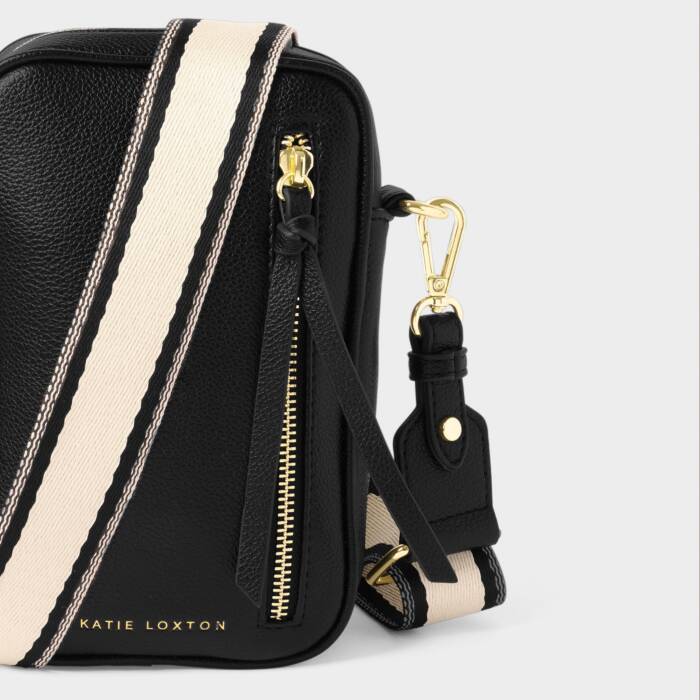 Small Hallie cross body bag in black