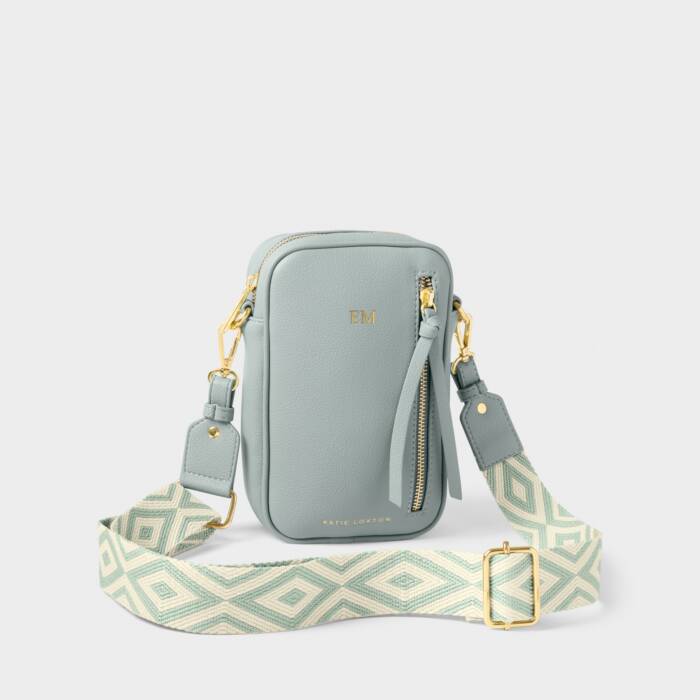 Small Hallie cross body bag in Duck egg blue