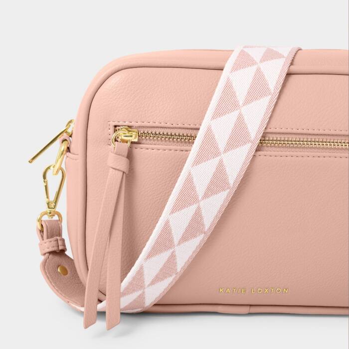 Hallie cross body bag in blossom pink