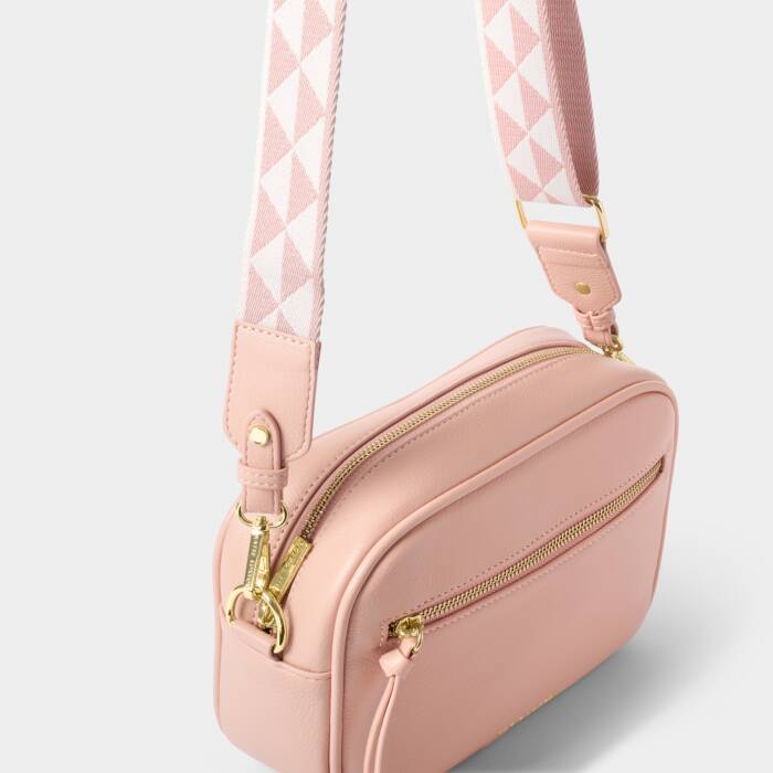 Hallie cross body bag in blossom pink