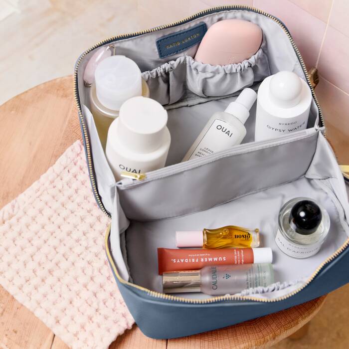 Large make up bag and was bag