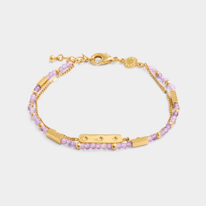 February birthday stone bracelet