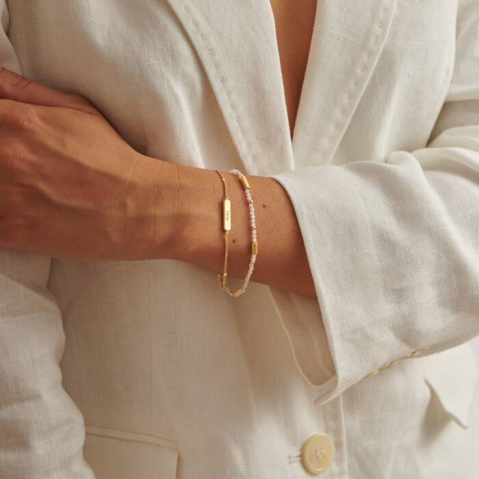 April birthday stone bracelet
