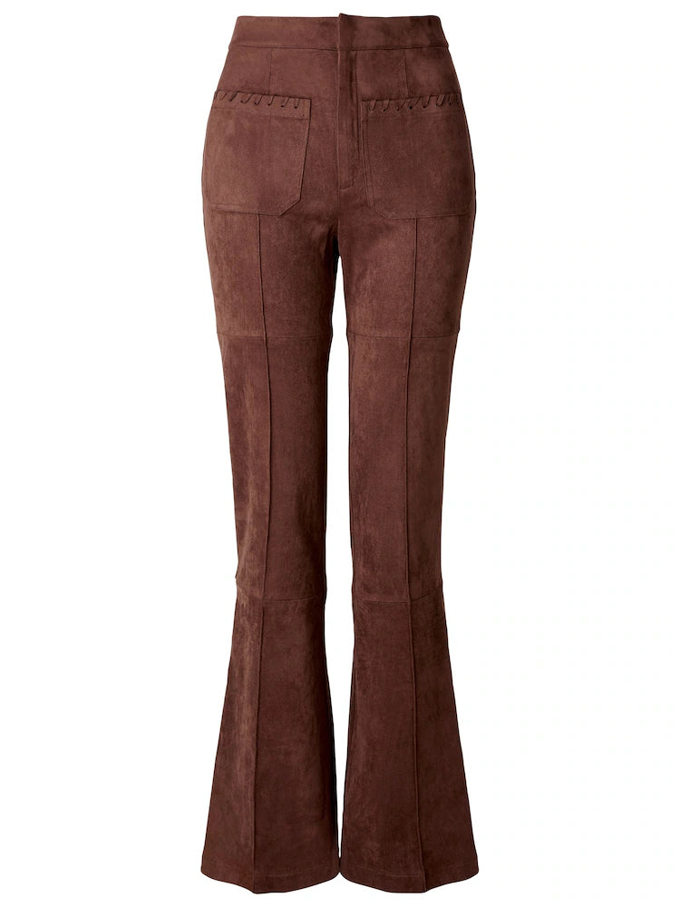 Joe Browns Faux Suede Flared Trousers With Whipstitch Detail