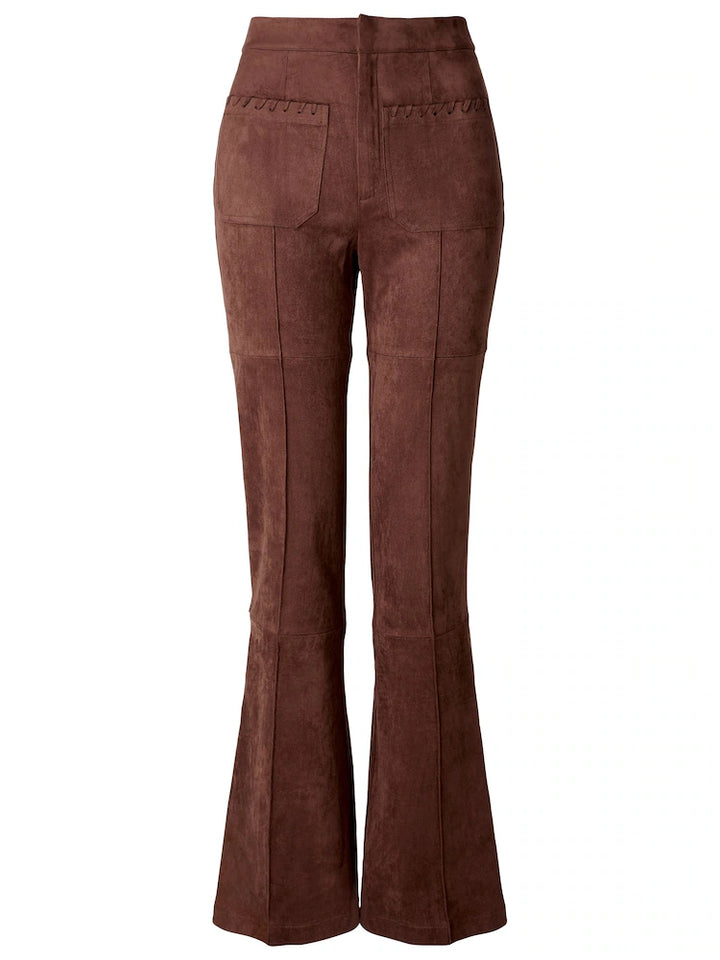 Joe Browns Faux Suede Flared Trousers With Whipstitch Detail
