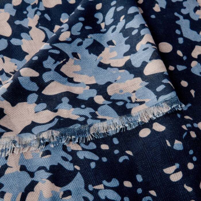 Printed scattered dot katie loxton scarf  in Navy