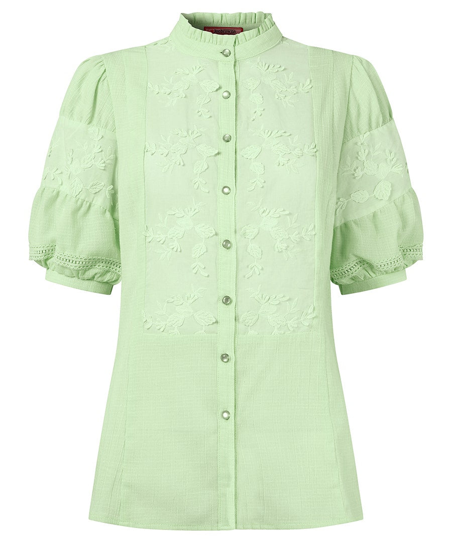 Patsy Embroidered Blouse Green