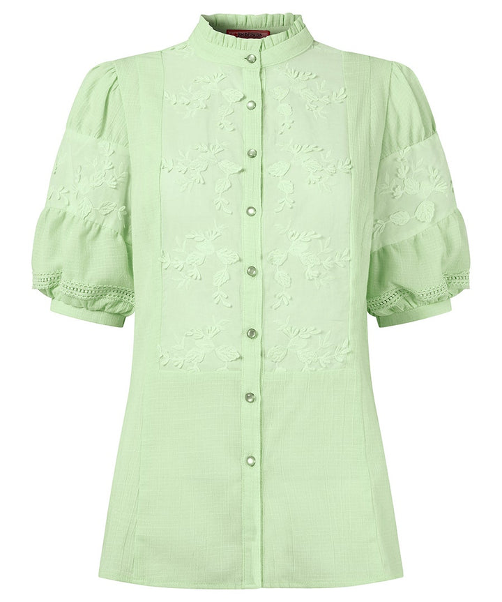 Patsy Embroidered Blouse Green