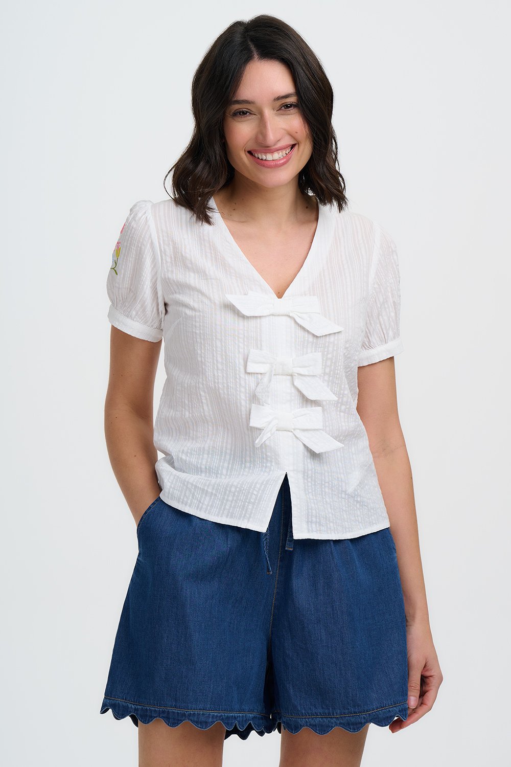 Sugarhill Brighton Adaline Bow Front Shirt