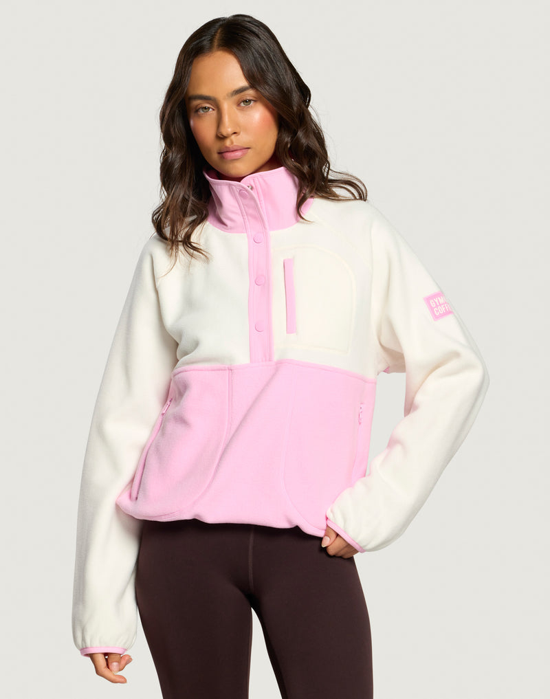Snap Polar Fleece in Pink Blossom
£65.00