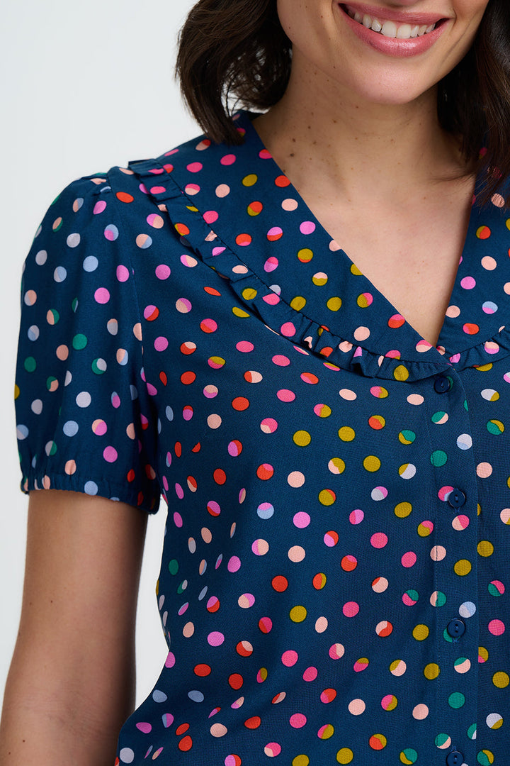 sugarhill Brighton Elaine Frill Blouse