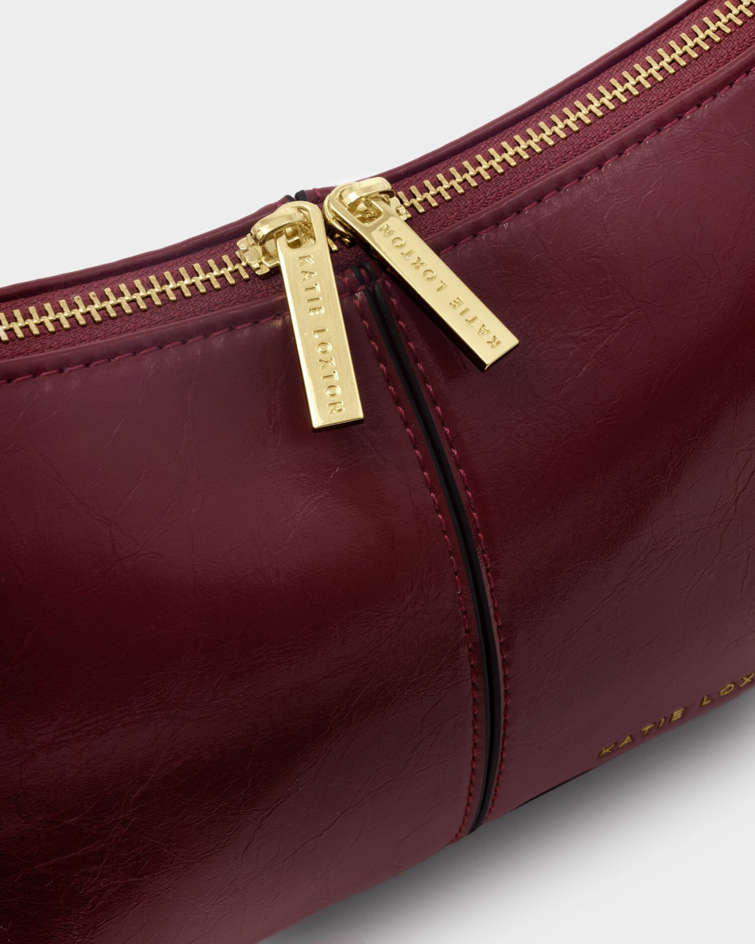 Laila patent crackle crossbody Bag in cherry