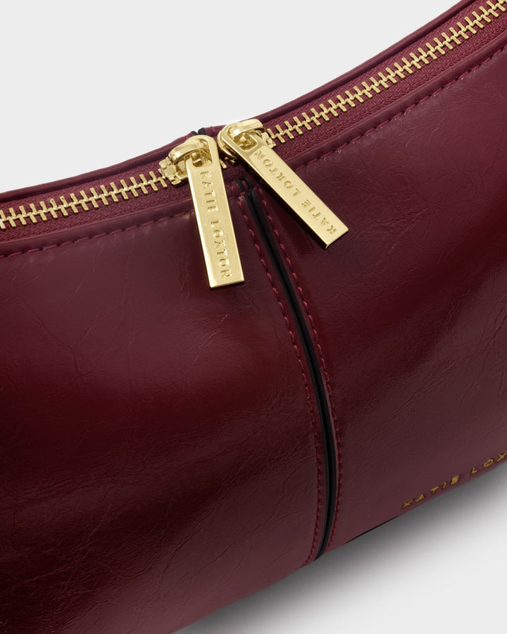 Laila patent crackle crossbody Bag in cherry
