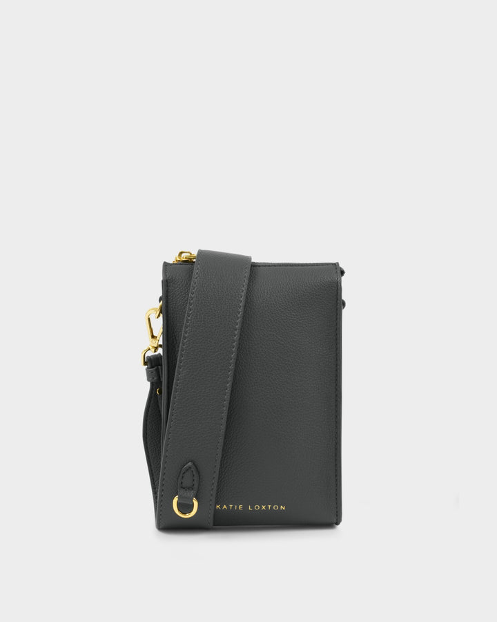 Avery slim cross body bag in Graphite