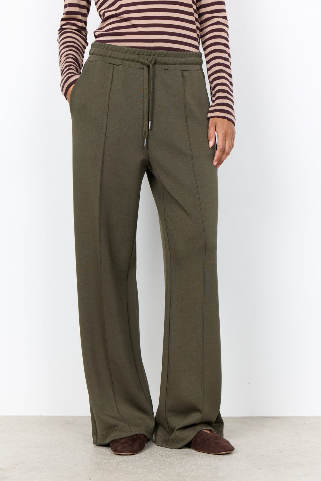 Soya concept Dark Green Lounge wear Trousers