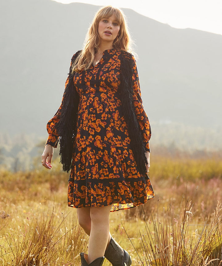 Autumnal Floral Dress