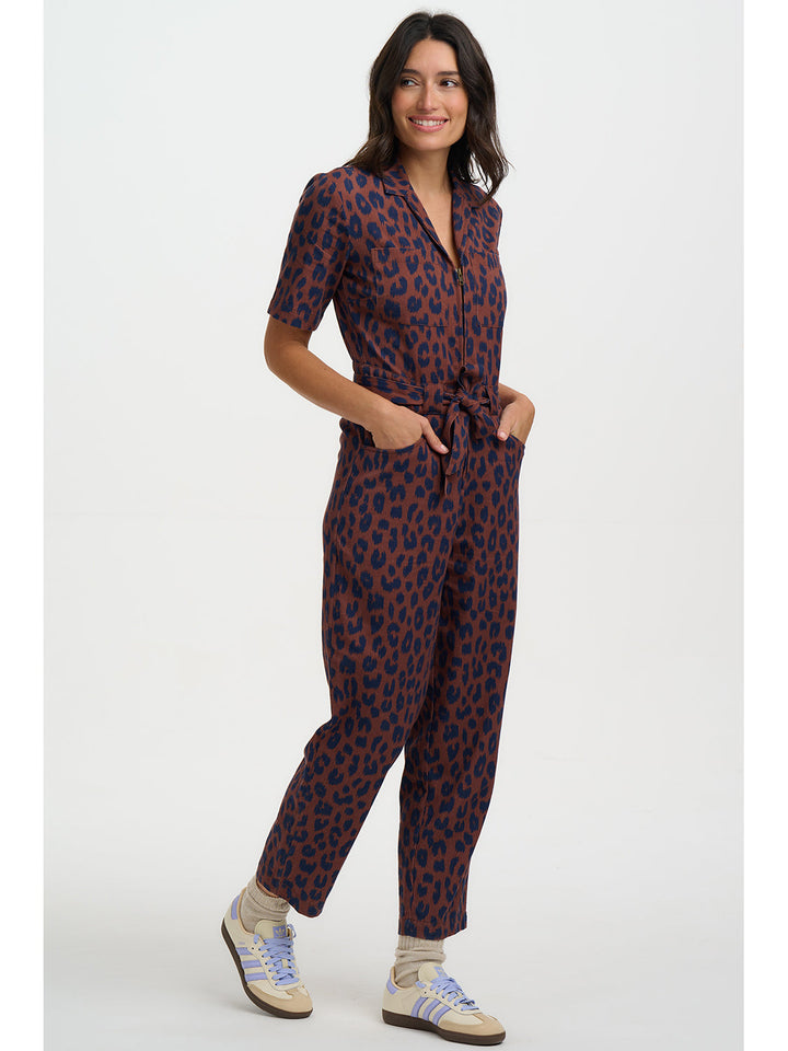 Meridith Rust and Navy jumpsuit