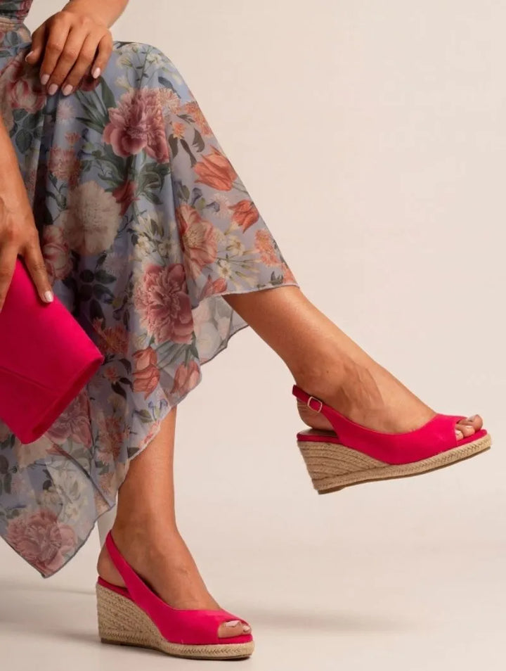 Pia Wedge Espadrille in Fuchsia from Lunar