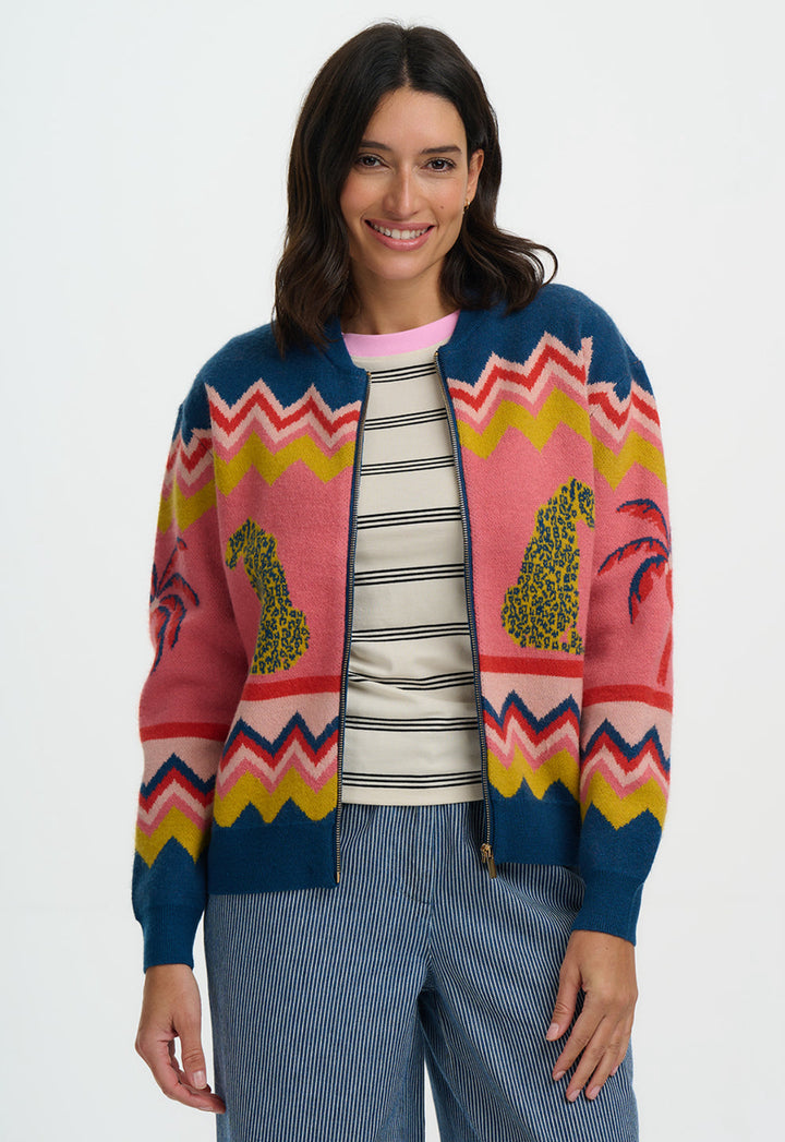 Solana Leopard & Palms Bomber