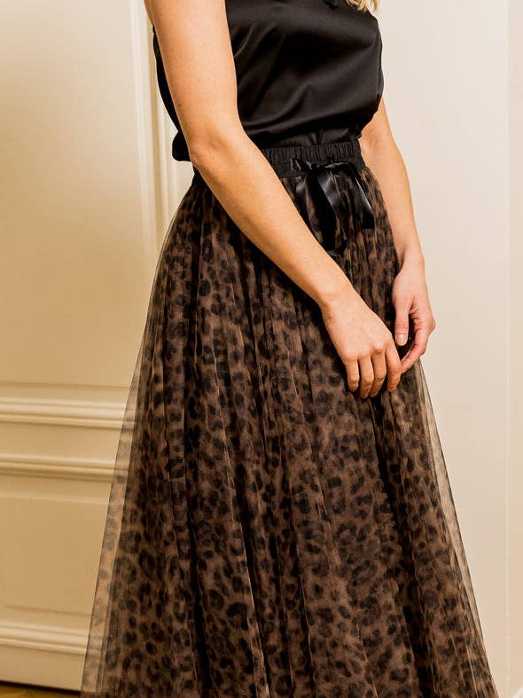 Aria leopard print skirt