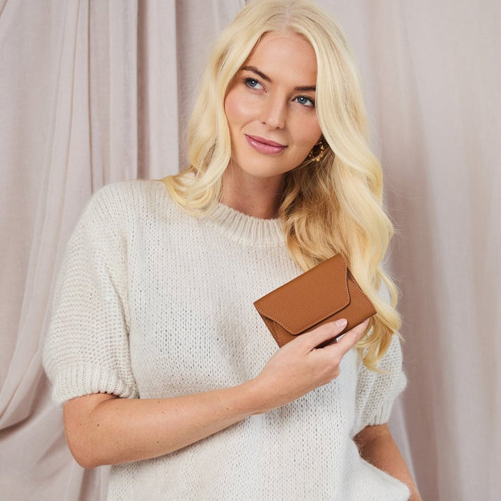 Wallet Cardholder coffee/ Tan