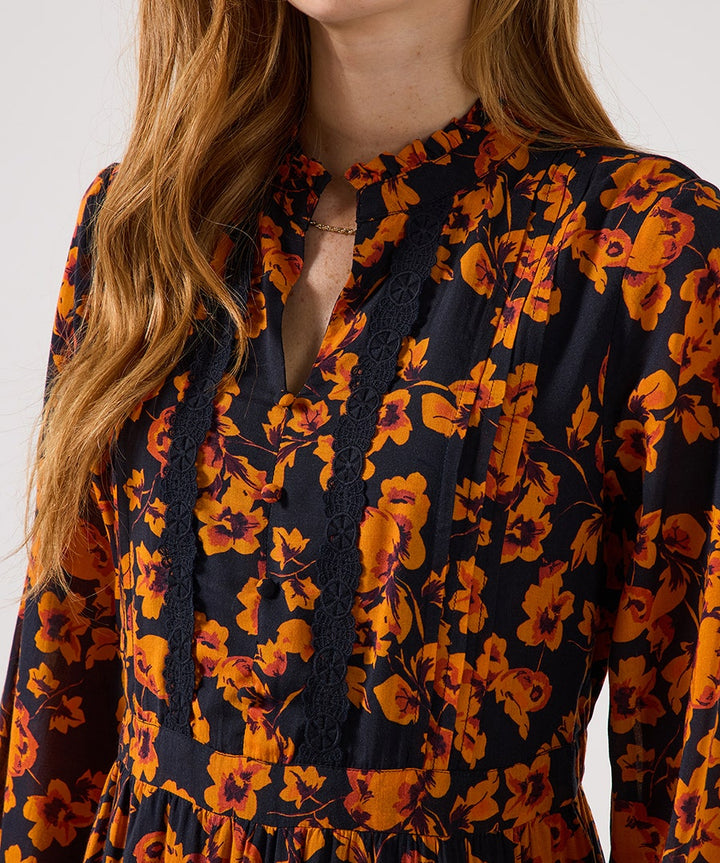 Autumnal Floral Dress