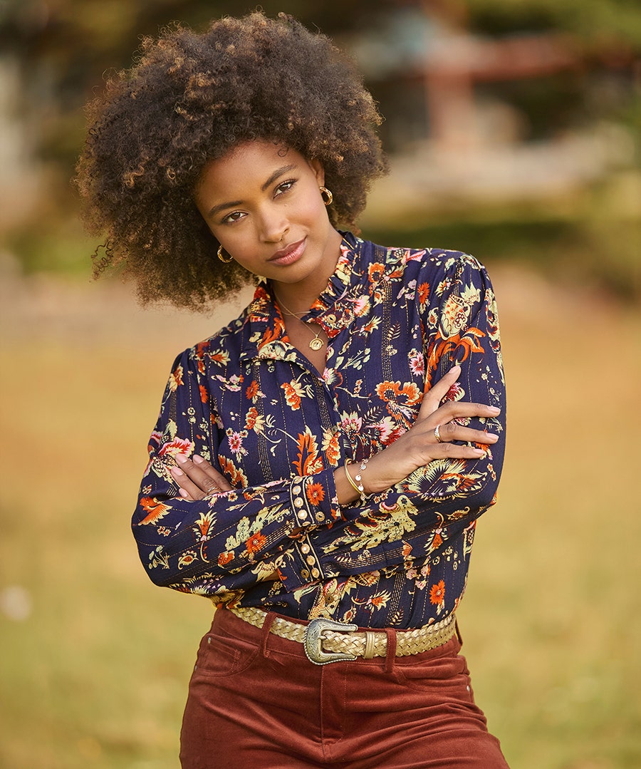 Isobella Mirror Trim blouse