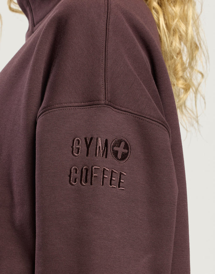 Snap Collar Sierra Sweatshirt in Mocha Bean
£65.00