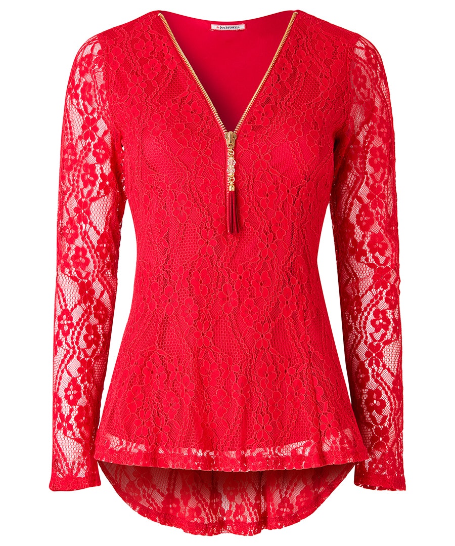Loretta Lace Zip Top