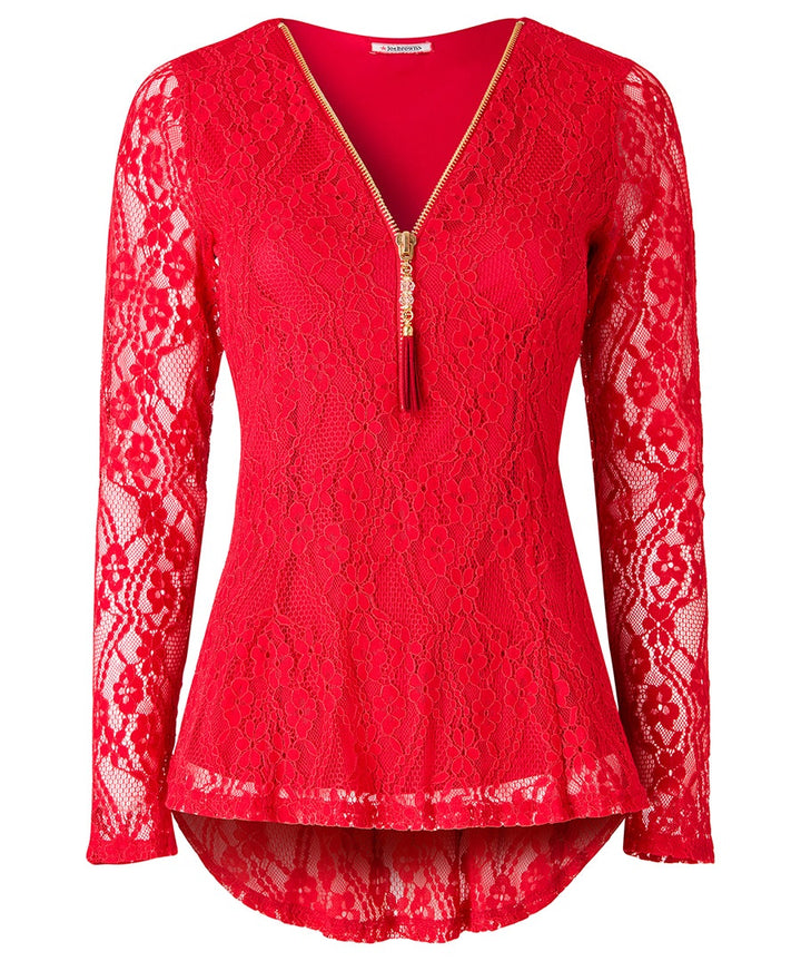 Loretta Lace Zip Top