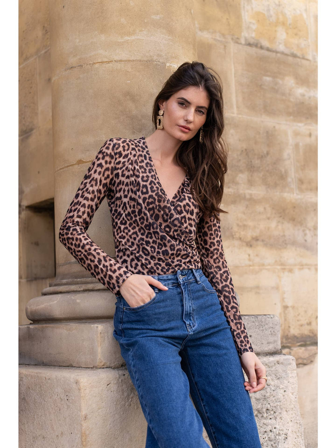 Leopard print top