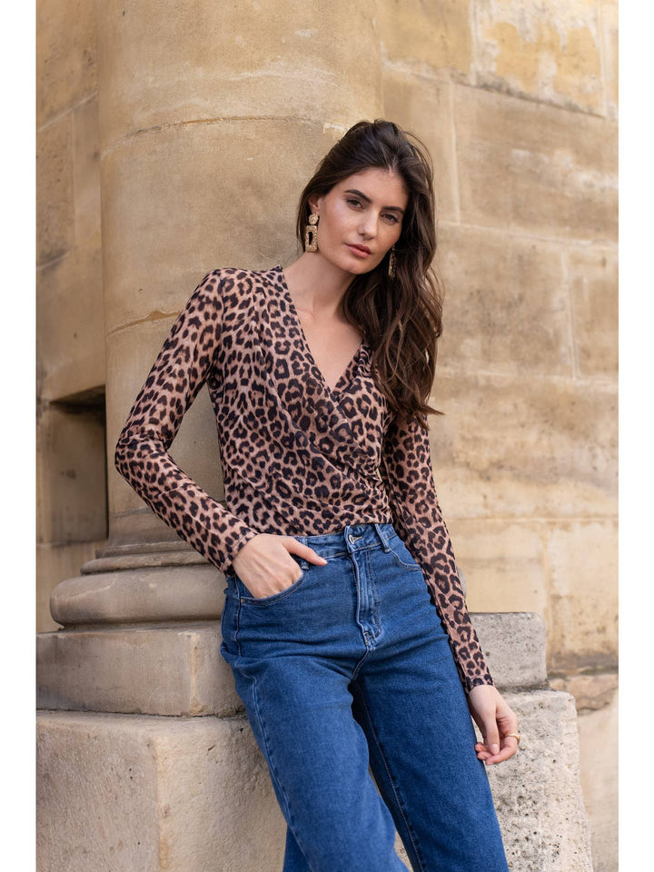 Leopard print top