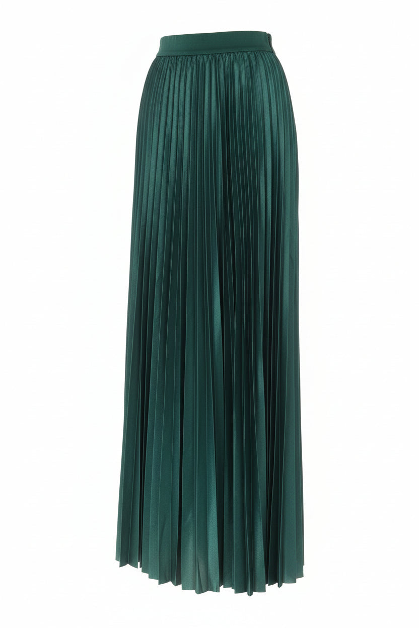 Green pleated skirt one size (8-16)
