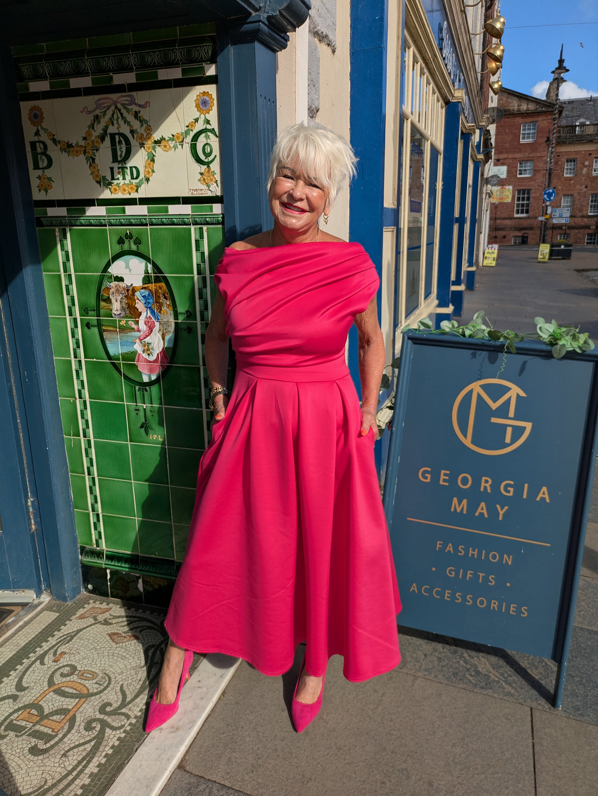 Betty Dress in Hot Pink