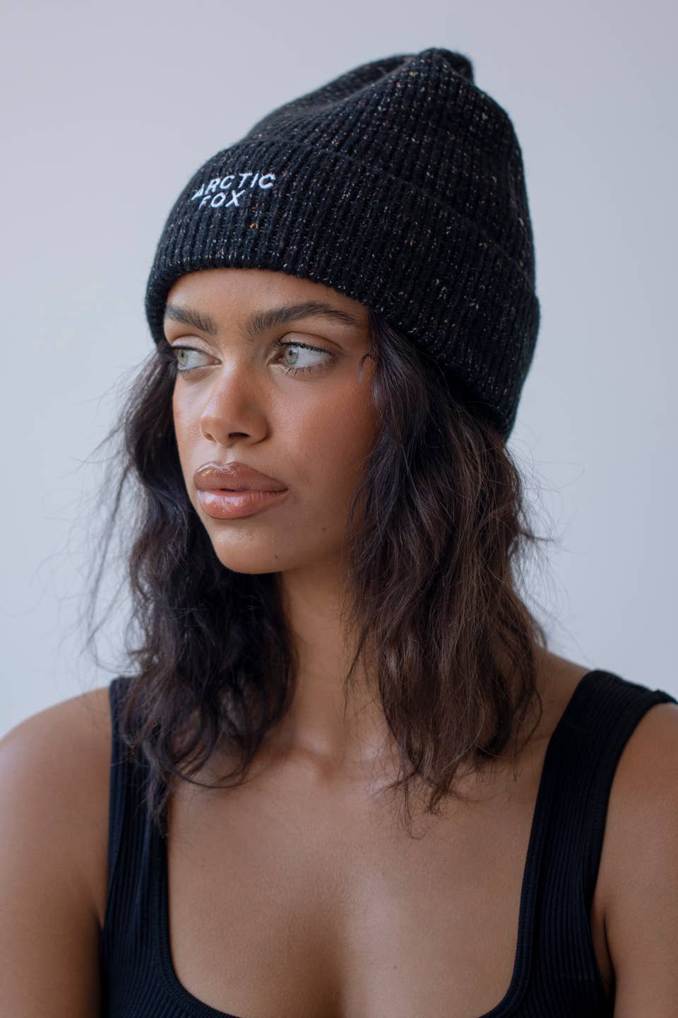 The Embroidered Beanie - Midnight Black