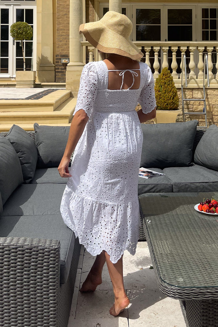 Aspen Brodiery Tiered Midmaxi dress