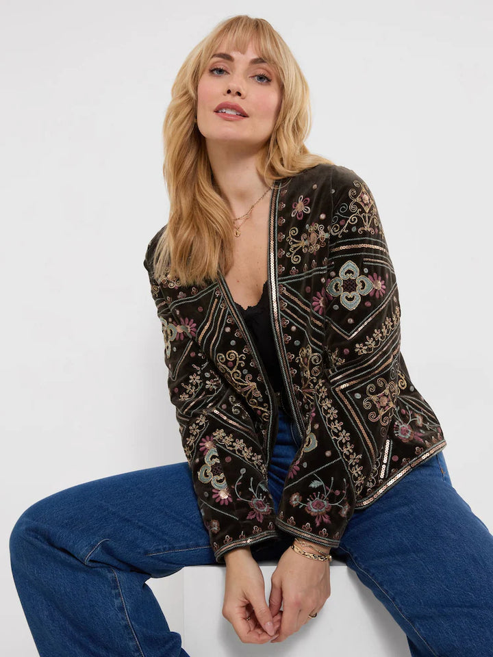 Joe Brown Bella Boutique Embroidered Edge To Edge Jacket