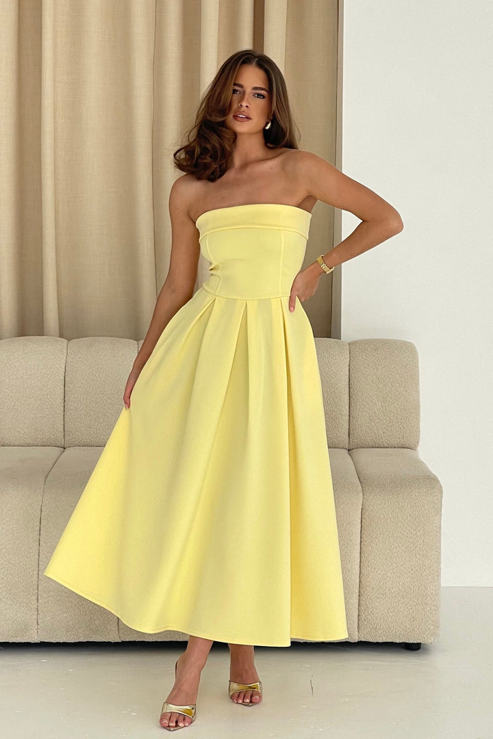 Danni strapless Bandeau Midi dress
